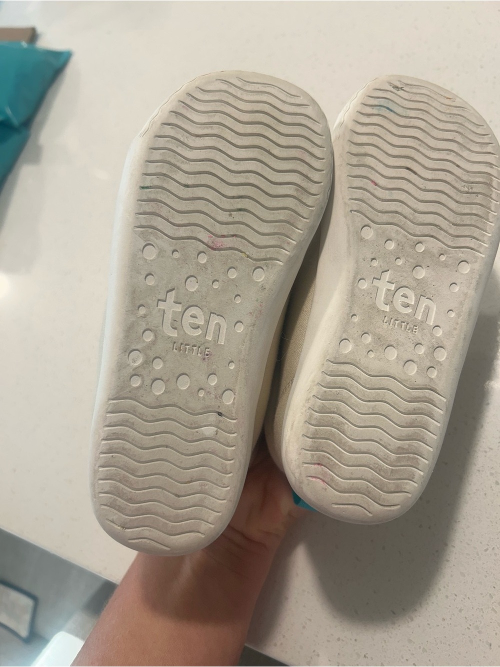 Ten Little Eco Canvas Sneakers in gray beige - Picture 4 of 4